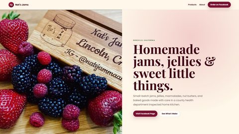 Nat's Jams website thumbnail