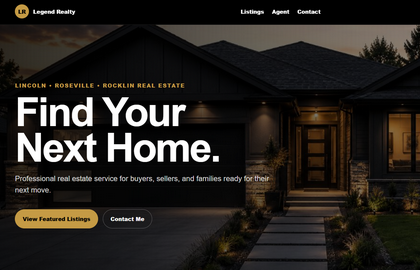 Real Estate Agents turnkey website thumbnail